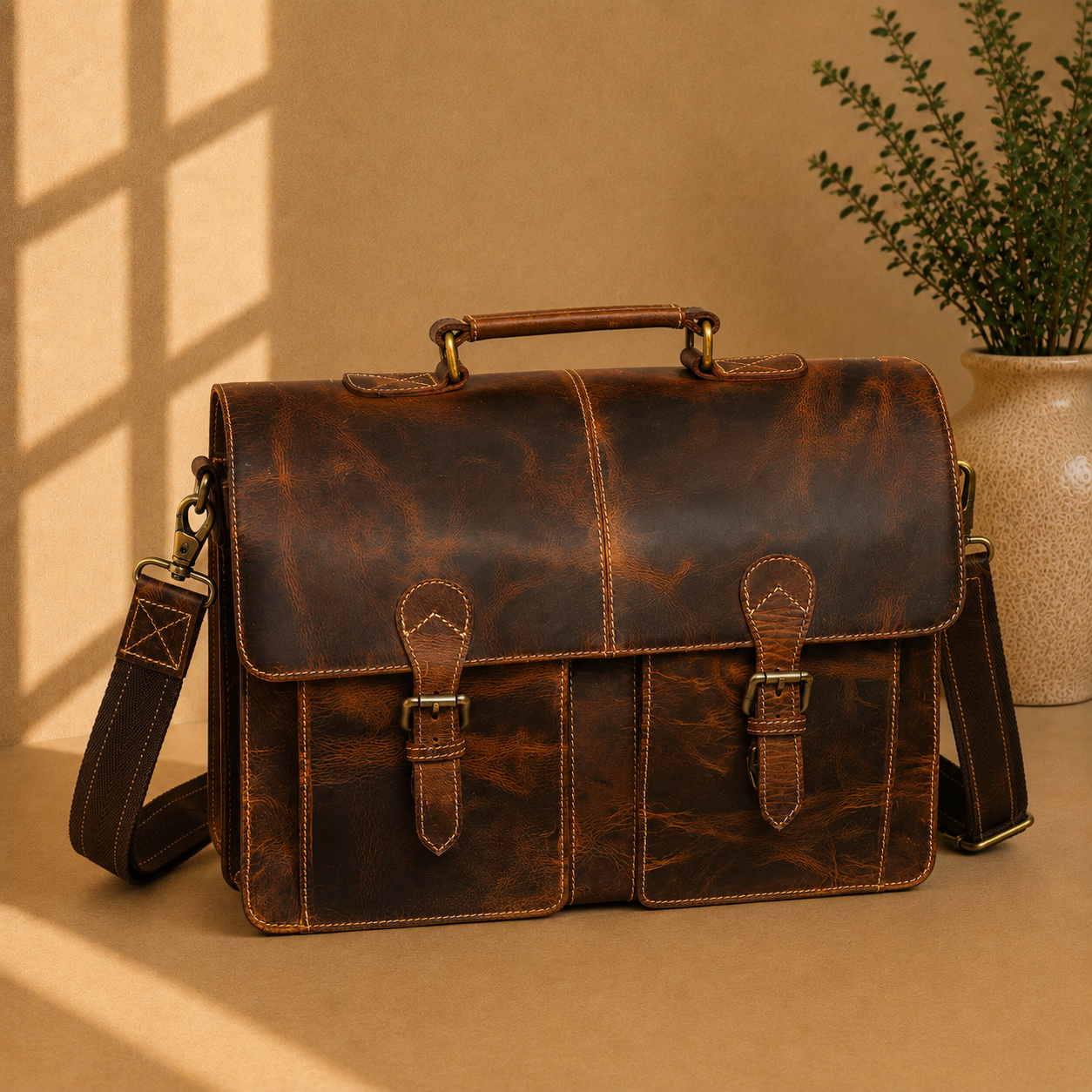 The Bexley Leather Satchel - Office Bag