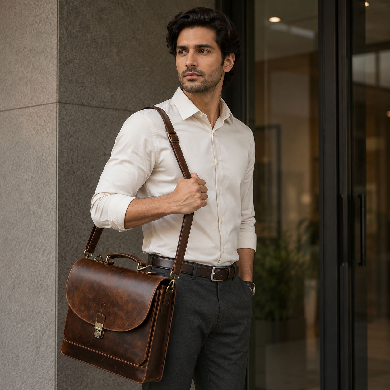 The Ashford Leather Briefcase