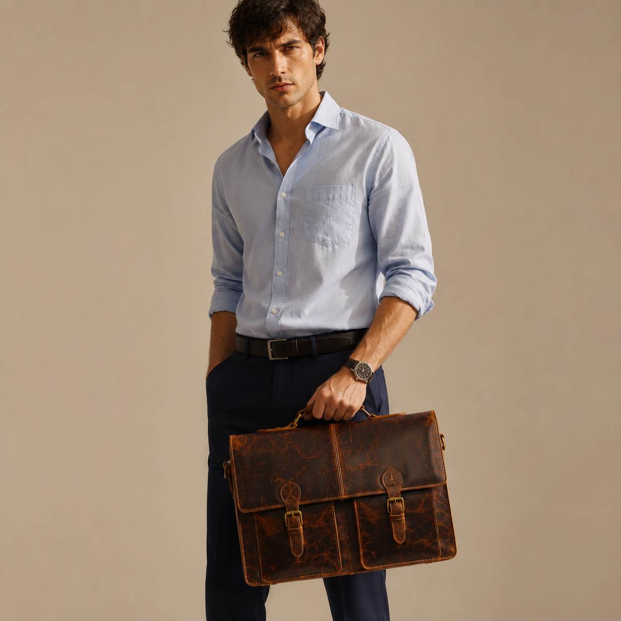 The Bexley Leather Satchel - Office Bag