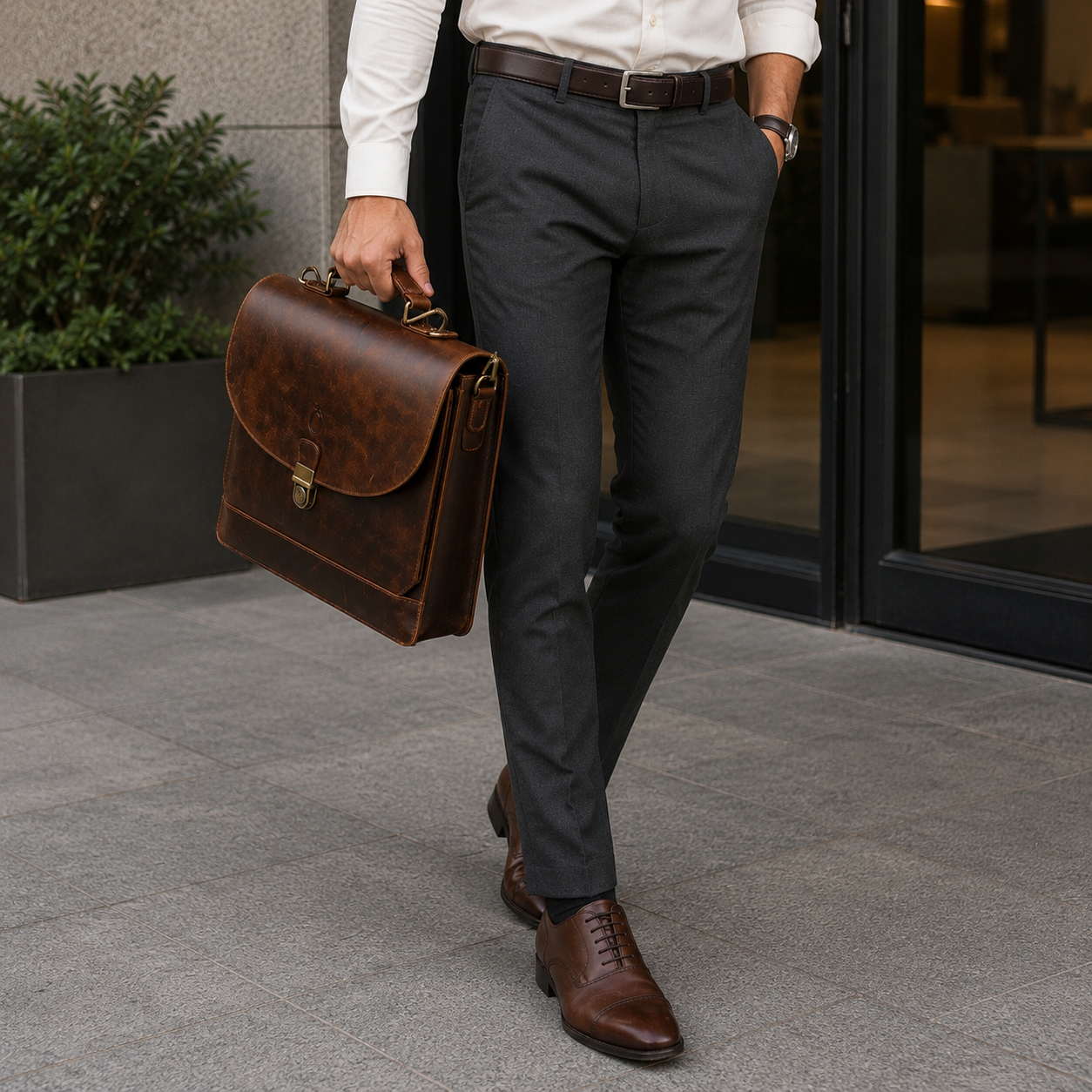 The Ashford Leather Briefcase